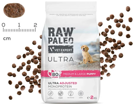 Vet Expert RAW PALEO Medium Large Puppy Ultra Pork 2kg
