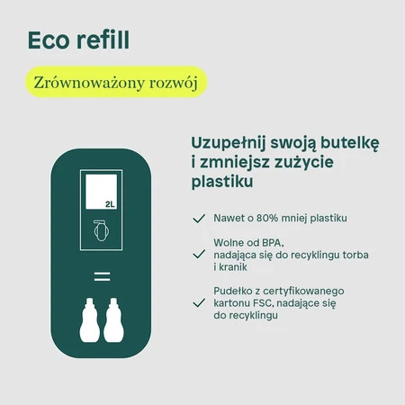 Attitude BABY LEAVES™, Płyn do mycia butelek oraz akcesoriów dziecięcych, bezzapachowy, REFFIL, 2L