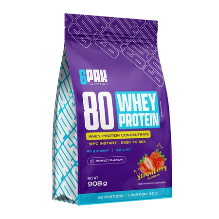 6PAK 80 WHEY PROTEIN 908g STRAWBERRY