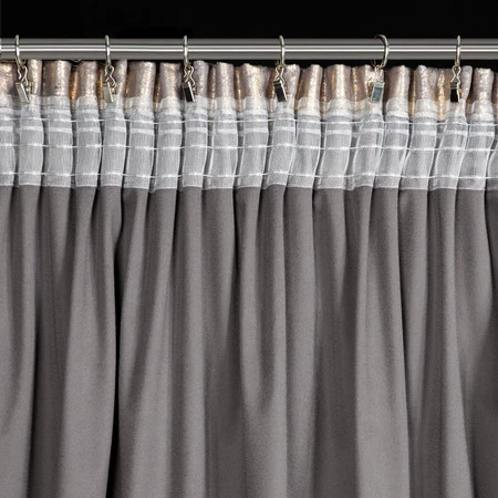 ZASŁONA GOTOWA RENIA NA TAŚMIE 140 X 270 CM STALOWY