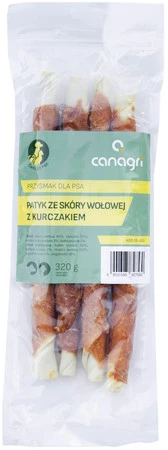 CANAGRI PET Patyk ze skóry wołowej z Kurczakiem 320g