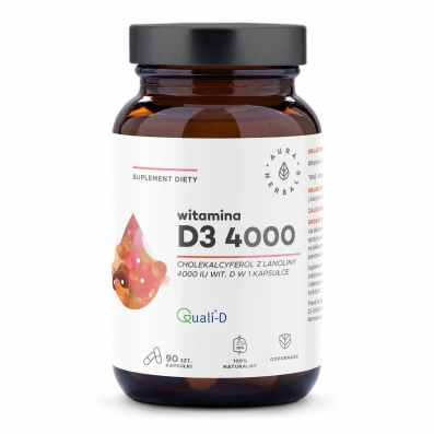 Aura Herbals Witamina D3 4000 90 k z lanoliny