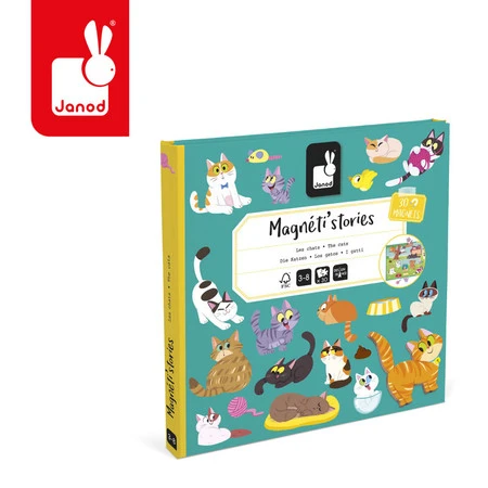 Janod Magnetyczna układanka Koty Magneti'stories 3+