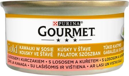 PURINA GOURMET Gold Łosoś Kurczak w sosie 85g
