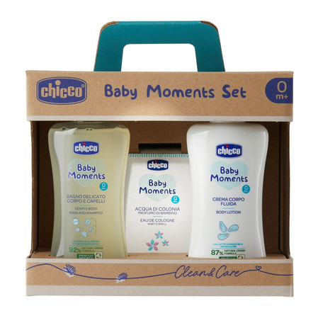 Baby Moments zestaw płyn do kąpieli 200ml + balsam do ciała 200ml + woda toaletowa 100ml