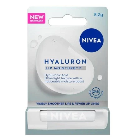 NIVEA Hyaluron Lip Moisture Plus Nawilżający Balsam do ust - Transparent 5.2g