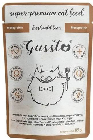 Gussto Karma Dla Kota Alergika Z Dziczyzną 85g