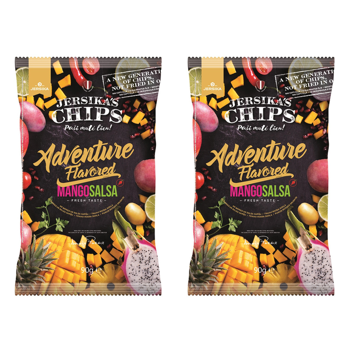 Zestaw 2x Chipsy ziemniaczane o smaku mango salsa 90 g - Nabea.pl