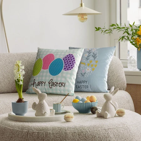 Poszewka Wiosna 1 45 x 45 cm, Niebieski