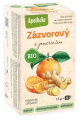 HERBATKA IMBIROWA Z DODATKIEM POMARAŃCZY BIO (20 x 1,5 g) 30 g - APOTHEKE