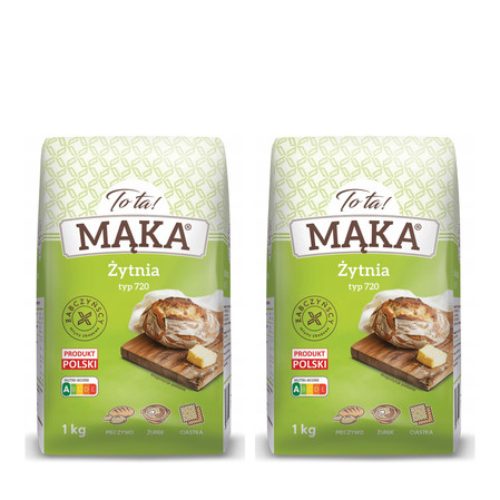 Zestaw: 2x ToTa! Mąka żytnia typ 720 - 1 kg
