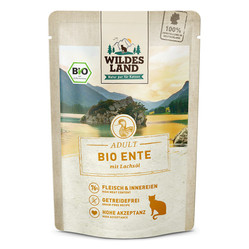 WILDES LAND CAT BIO Ente - bio kaczka z olejem z łososia (85g)