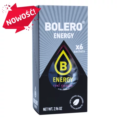 Zestaw Bolero Energy Czerwone Winogorno ze stewia 6 szt. x 14g napój w proszku