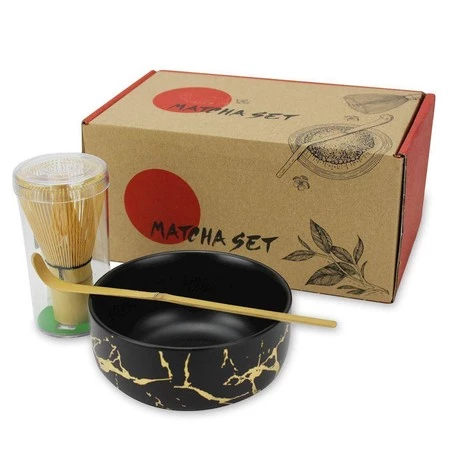 MATCHA MAGIC ZESTAW DO PARZENIA HERBATY MATCHA: miotełka chasen, łyżeczcka chaskak i miseczka chawan