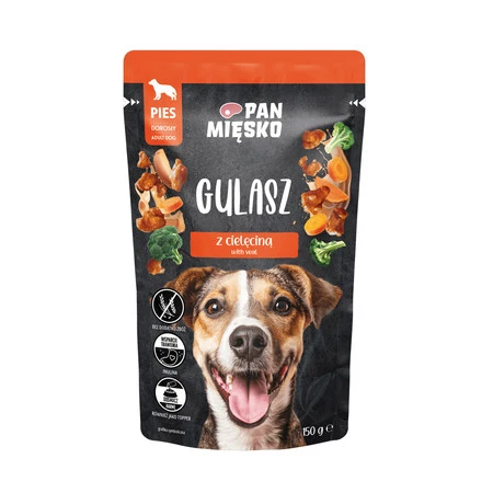 Pan Mięsko  Gulasz Indyk z cielęciną- Karma mokra dla psa - 150g