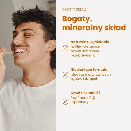 Georganics, Mineralna pasta do zębów w słoiku, bez fluoru, do codziennej pielęgnacji, smak pomarańczowy, 60 ml