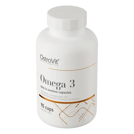 OstroVit Omega 3 Easy to Swallow kwasy tłuszczowe EPA-180mg i DHA-120mg 90 kaps.