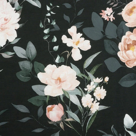 KOMPLET POŚCIELI BAWEŁNIANEJ ROSITA1 140 X 200 CM CZARNY