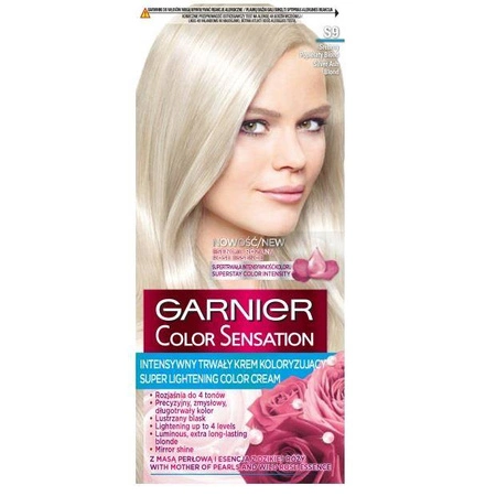 Garnier − Color Sensation Cream Super Lightening, superrozjaśniający krem koloryzujący S9 Srebrny Popielaty Blond