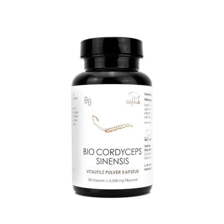 GRZYBY CORDYCEPS SINENSIS (KORDYCEPS CHIŃSKI) BIO (500 mg) 100 KAPSUŁEK - PILZE WOHLRAB