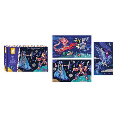 Janod Zestaw kreatywny Brokat Bohaterowie 6+