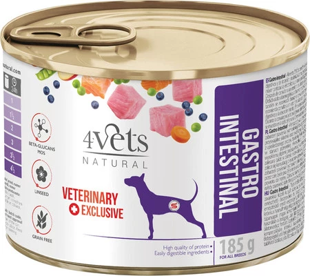 4VETS Natural GASTRO INTESTINAL dla psa 185g