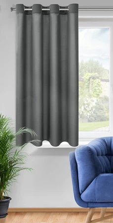 ZASŁONA GOTOWA RITA 140 X 175 CM GRAFITOWY