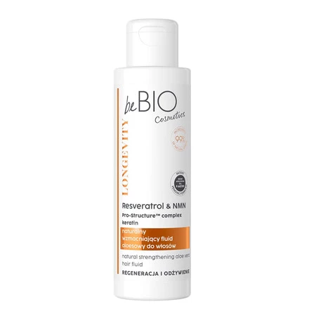 beBio Longevity naturalny fluid aloesowy do włosów Regeneracja i Odżywienie 100ml
