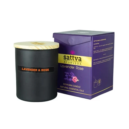 Sattva Świeca sojowa - Lawenda i Indyjska róża