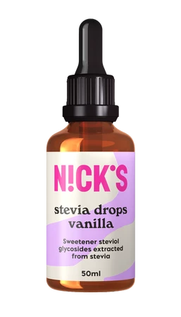 N!CK'S Nicks Stevia Drops Vanilla Naturalny słodzik waniliowy bez cukru 50ml