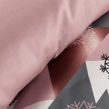 Komplet pościeli świątecznej Aura, 140 x 200 cm, Różowy