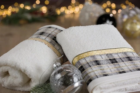 Ręcznik Świateczny Angel02B 70 x 140 cm, Biały