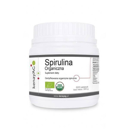 KENAY EKO Organiczna Spirulina na wsparcie energii, odporności i uzupełnienie diety w składniki odżywcze 600 tabl.