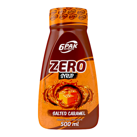 6PAK Syrop ZERO cukru 500 ml smak słony karmel