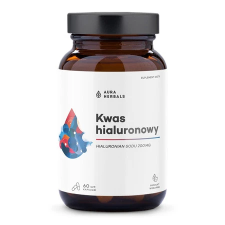 Aura Herbals Kwas hialuronowy 200 mg suplement diety 60 kaps.