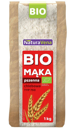MĄKA PSZENNA CHLEBOWA TYP 750 BIO 1 kg - NATURAVENA KRÓTKA DATA 2026-08-25
