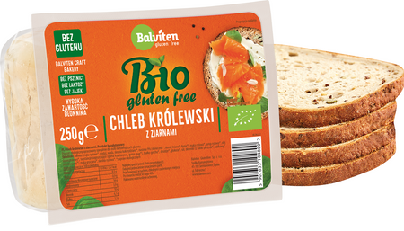 CHLEB KRÓLEWSKI Z ZIARNAMI BEZGLUTENOWY BIO 250 g - BALVITEN