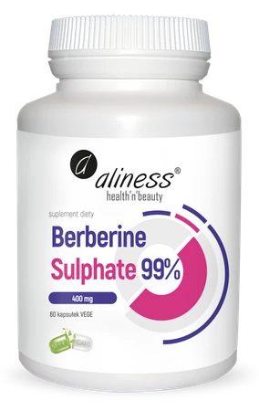 Aliness Berberine Sulphate 99% 400 mg x 60 Vege caps.