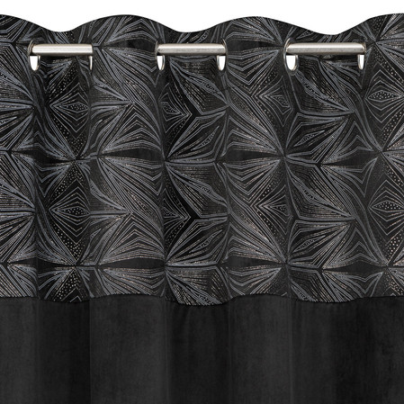 ZASŁONA GOTOWA ARIANA 140 X 250 CM CZARNY