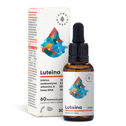 AURA HERBALS Luteina + Witamina A + DHA + Zeaksantyna w kroplach 30ml