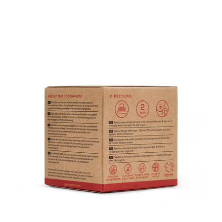 Georganics, Naturalna pasta do zębów w słoiku, dla dzieci, z fluorem, do codziennej pielęgnacji, smak truskawkowy, 3+, 60 ml