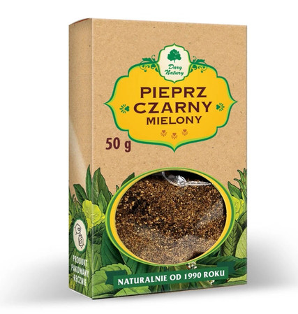 PIEPRZ CZARNY MIELONY BIO 50 g - DARY NATURY