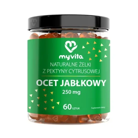 MyVita Żelki Ocet jabłkowy naturalne żelki z pektyny cytrusowej 60 żelek