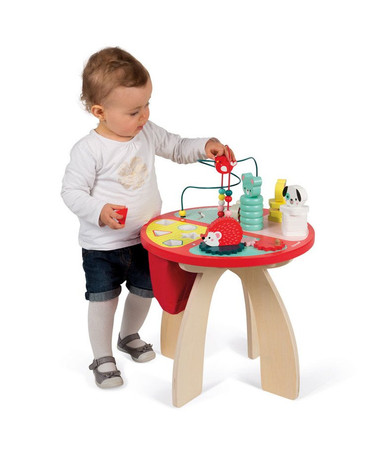 Janod Stolik edukacyjny duży drewniany Baby Forest