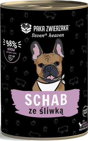 Paka Zwierzaka Seventh Heaven Schab ze śliwką- karma mokra dla psa - 400g