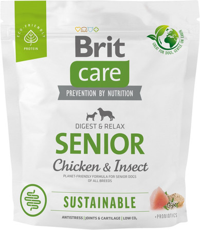 Brit Care Dog Sustainable Senior Breed Chicken Insect 1kg