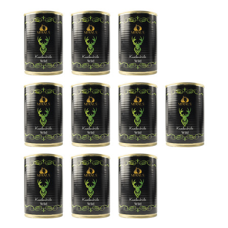 Zestaw 10x MIRALS Knochenbrühe Wild - bulion kolagenowy z kości dziczyzny (400ml)