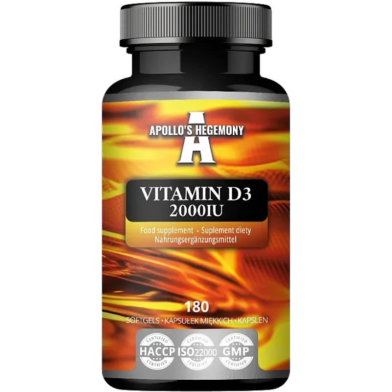 APOLLO'S HEGEMONY Vitamin D3 2000 IU 180 kaps. - Nabea.pl