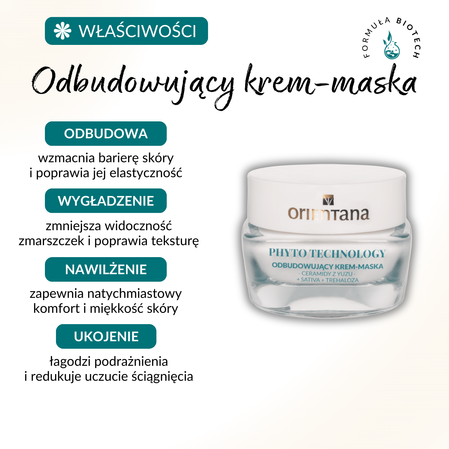 Orientana Phyto Technology Odbudowujący Krem Maska Ceramidy 40ml