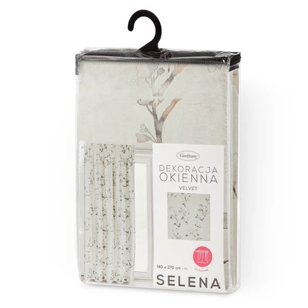 ZASŁONA GOTOWA SELENA NA TAŚMIE 140 X 270 CM KREMOWY